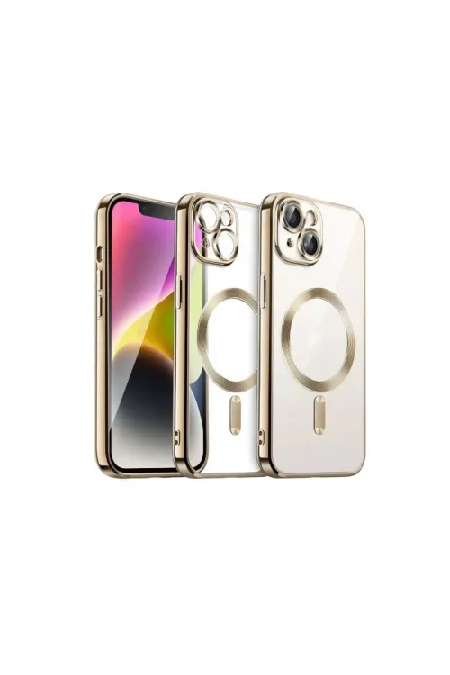 Apple İphone 13 Kılıf Kross Magneticsafe Kapak - Gold