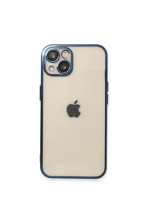 Apple İphone 13 Kılıf Razer Lensli Silikon - Lacivert