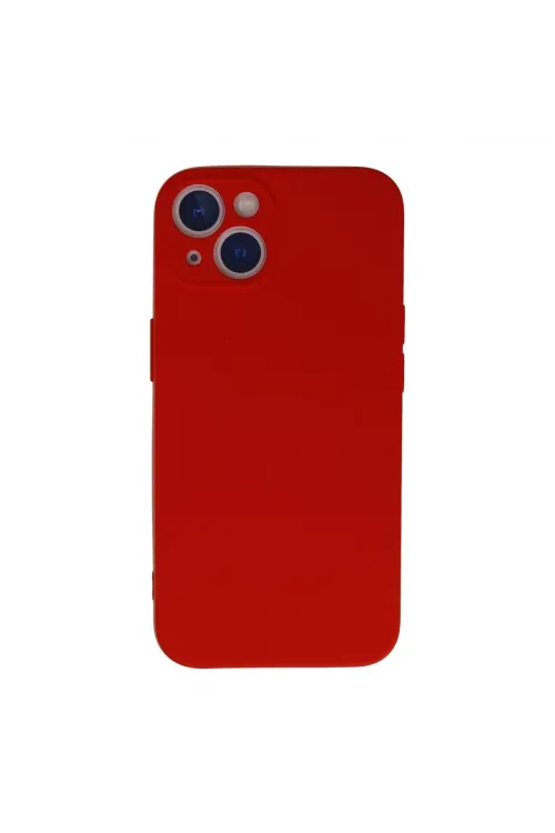 Apple İphone 13 Mini Kılıf Nano İçi Kadife Silikon - Kırmızı