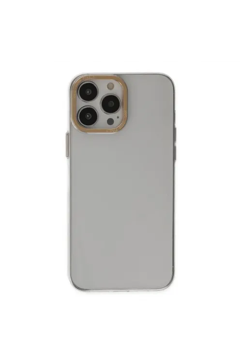 Apple İphone 13 Pro Kılıf Anka Pc Sert Metal Kapak - Şeffaf