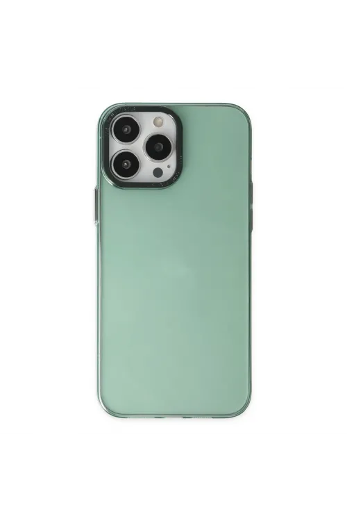 Apple İphone 13 Pro Kılıf Anka Pc Sert Metal Kapak - Yeşil
