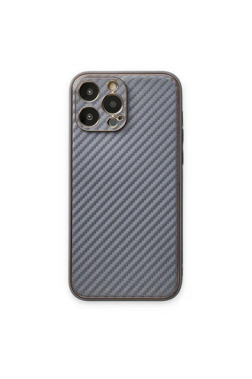 Apple İphone 13 Pro Kılıf Coco Karbon Silikon - Gri