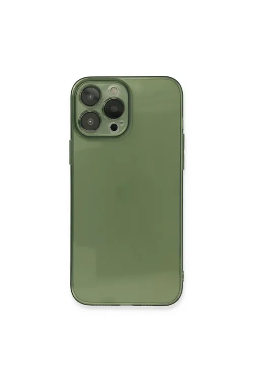 Apple İphone 13 Pro Kılıf Fly Lens Silikon - Yeşil