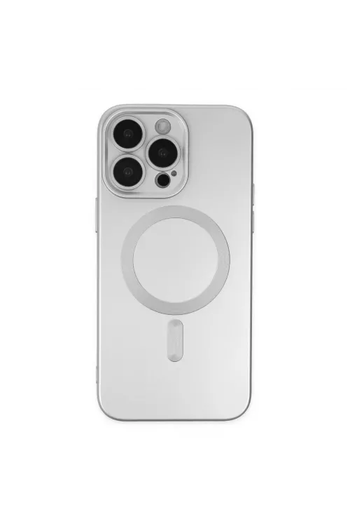 Apple İphone 13 Pro Kılıf Moshi Lens Magneticsafe Silikon - Gümüş