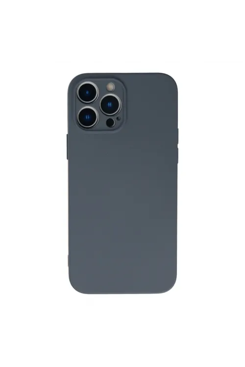 Apple İphone 13 Pro Kılıf Nano İçi Kadife Silikon - Gri
