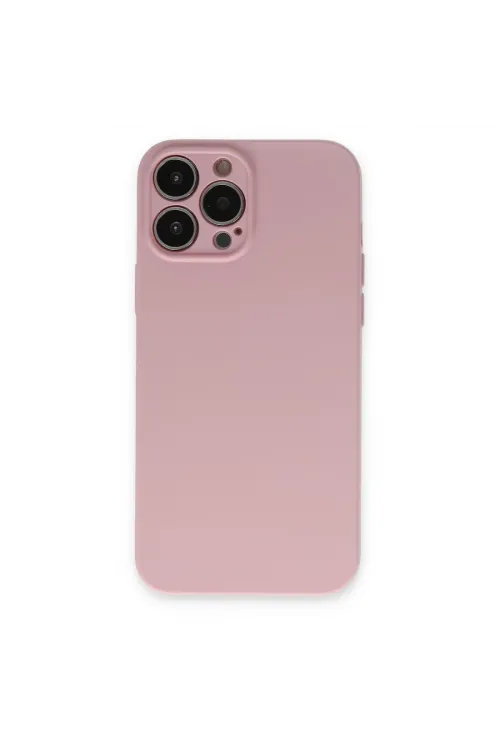 Apple İphone 13 Pro Kılıf Nano İçi Kadife Silikon - Pembe