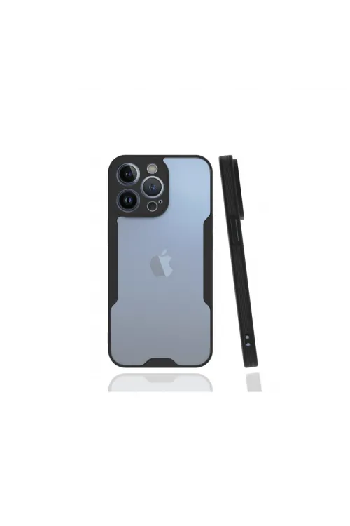 Apple İphone 13 Pro Kılıf Platin Silikon - Siyah