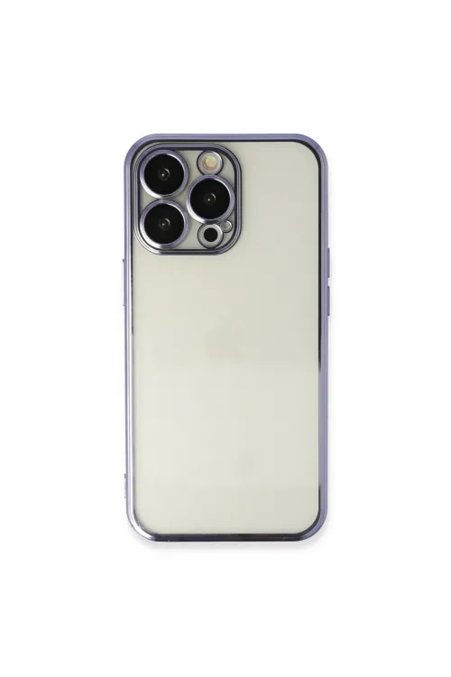 Apple İphone 13 Pro Kılıf Razer Lensli Silikon - Mor