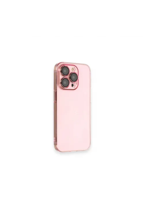 Apple İphone 13 Pro Max Kılıf Armada Lensli Kapak - Rose Gold