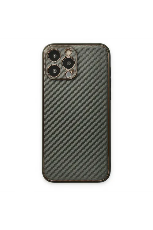 Apple İphone 13 Pro Max Kılıf Coco Karbon Silikon - Füme