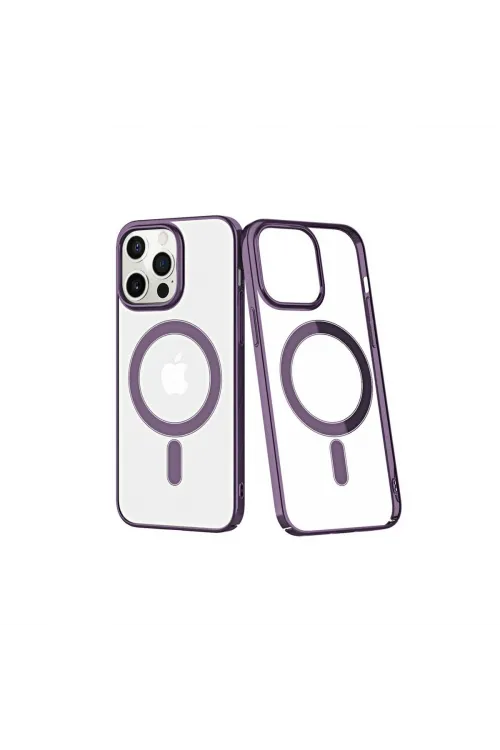 Apple İphone 13 Pro Max Kılıf Element Magneticsafe Sert Kapak - Derin Mor