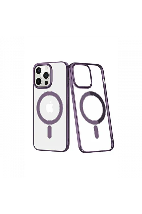 Apple iPhone 13 Pro Max Kılıf Element Magneticsafe Sert Kapak - Derin Mor
