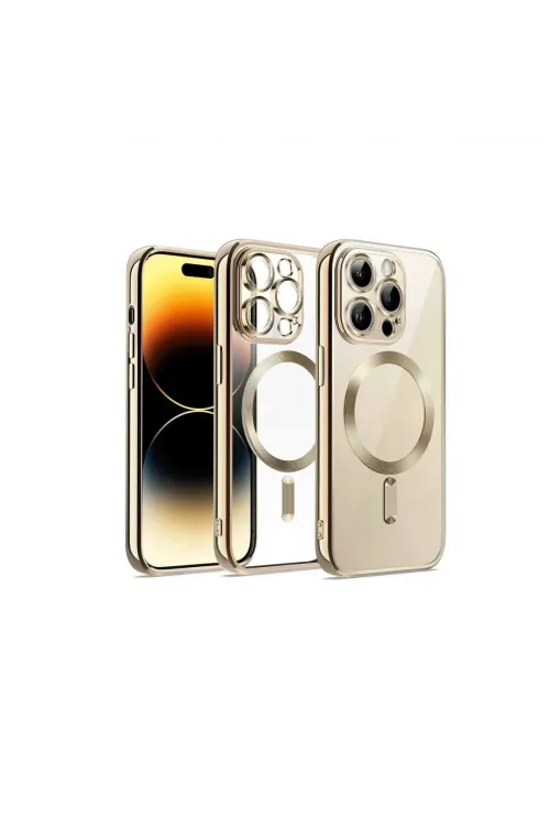 Apple İphone 13 Pro Max Kılıf Kross Magneticsafe Kapak - Gold