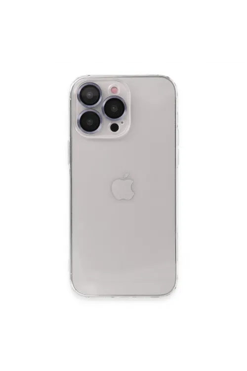Apple İphone 13 Pro Max Kılıf Luko Lens Silikon - Sierra Blue