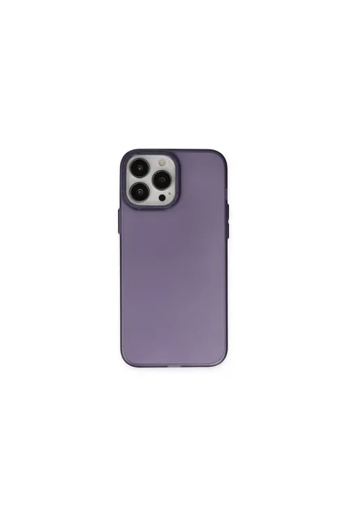 Apple İphone 13 Pro Max Kılıf Modos Metal Kapak - Derin Mor