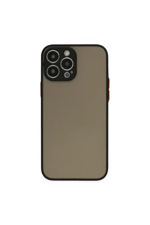 Apple İphone 13 Pro Max Kılıf Montreal Silikon Kapak - Siyah
