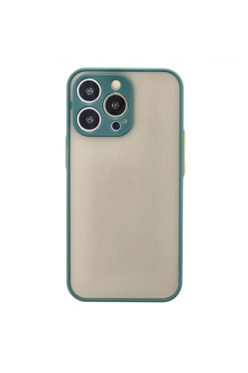 Apple İphone 13 Pro Max Kılıf Montreal Silikon Kapak - Yeşil