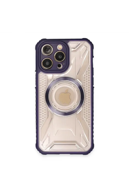 Apple İphone 13 Pro Max Kılıf Prag Magneticsafe Kapak - Derin Mor