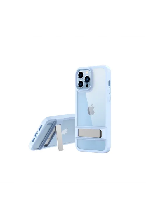 Apple İphone 13 Pro Max Kılıf Rolet Stand Kapak - Sierra Blue