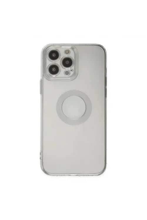 Apple İphone 13 Pro Max Kılıf Santa Lens Silikon - Şeffaf