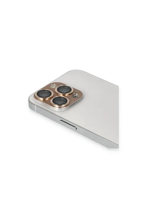 Apple İphone 13 Pro Max Pers Alüminyum Kamera Lens - Gold