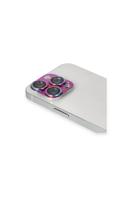 Apple İphone 13 Pro Max Pers Alüminyum Kamera Lens - Rainbow