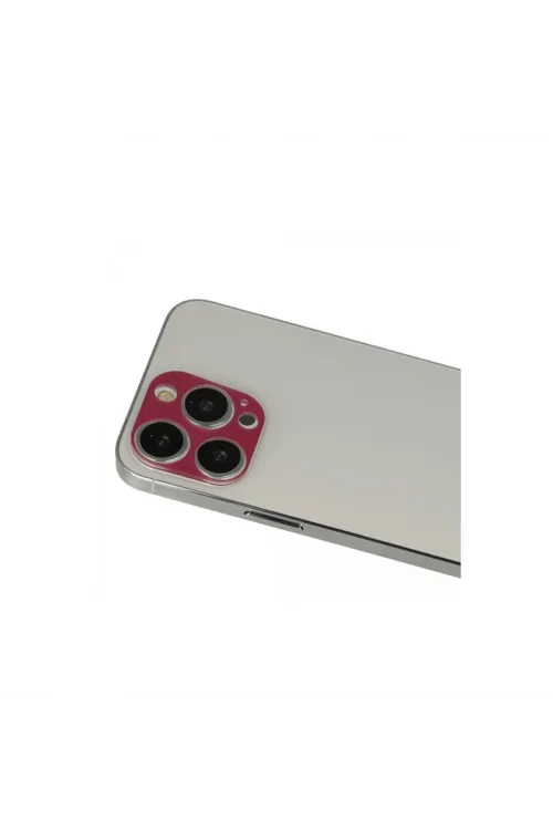 Apple İphone 13 Pro Max Rainbow Kamera Lens Koruma Cam - Koyu Kırmızı