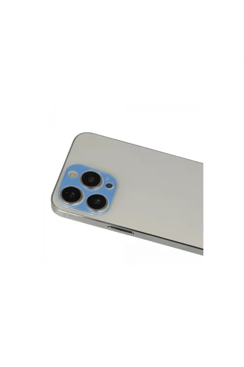 Apple İphone 13 Pro Max Rainbow Kamera Lens Koruma Cam - Mavi