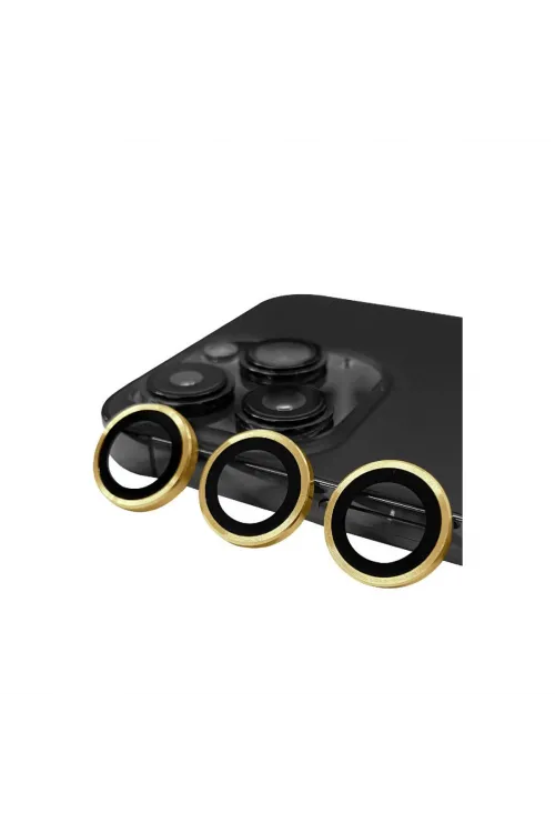 Apple İphone 13 Pro Max Raze Metal Kamera Lens - Gold