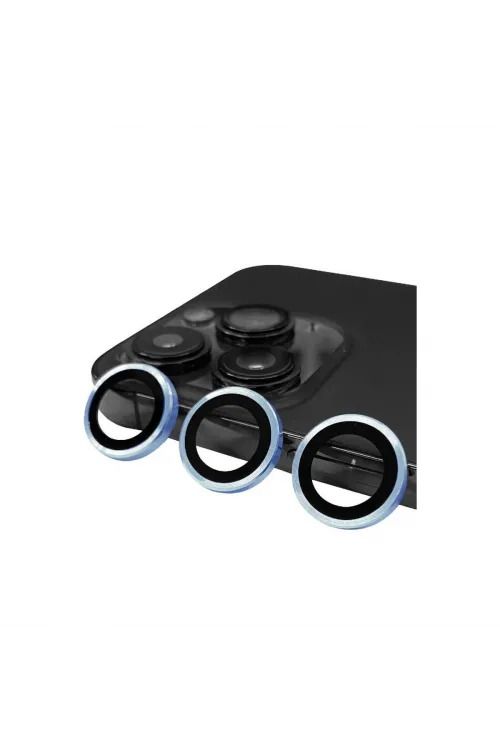 Apple İphone 13 Pro Max Raze Metal Kamera Lens - Mavi