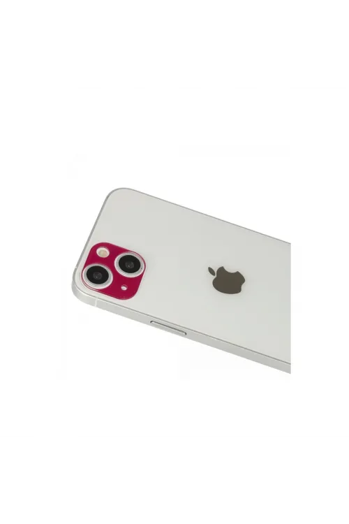Apple İphone 13 Rainbow Kamera Lens Koruma Cam - Koyu Kırmızı