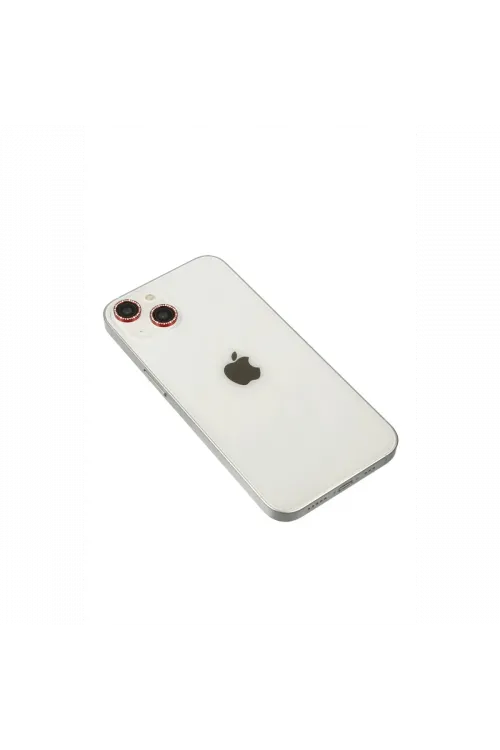 Apple iPhone 14 Diamond Kamera Lens - Kırmızı