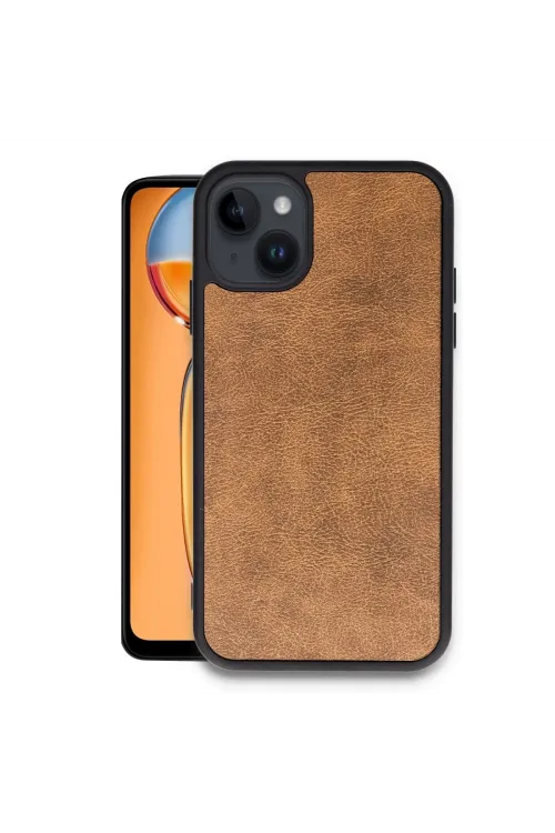 Apple İphone 14 Kılıf Aras Deri Kapak - Taba