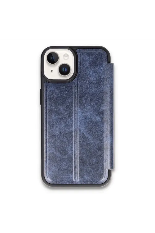 Apple İphone 14 Kılıf Flip Cover - Lacivert