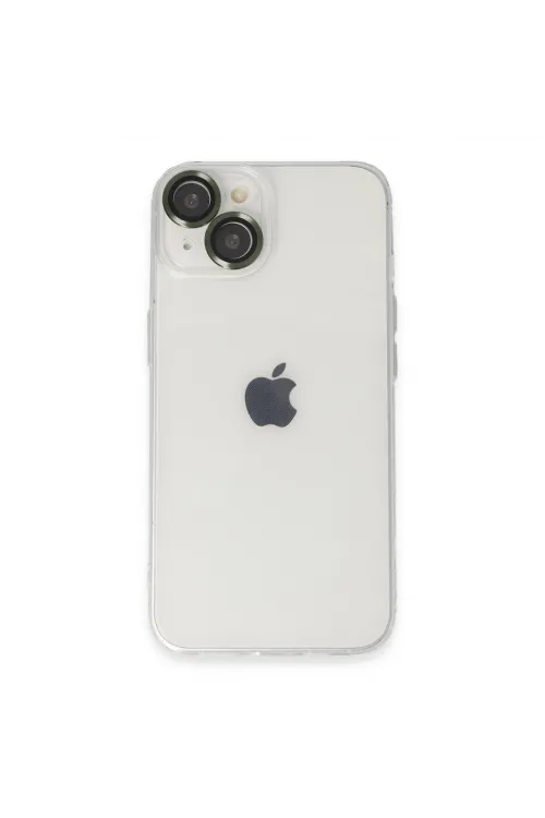 Apple İphone 14 Kılıf Luko Lens Silikon - Yeşil