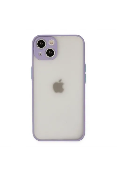 Apple İphone 14 Kılıf Montreal Silikon Kapak - Mor