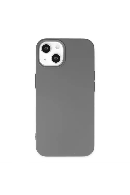 Apple İphone 14 Kılıf Nano İçi Kadife Silikon - Gri