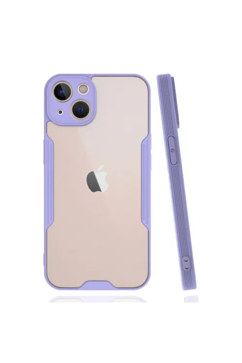 Apple İphone 14 Kılıf Platin Silikon - Lila