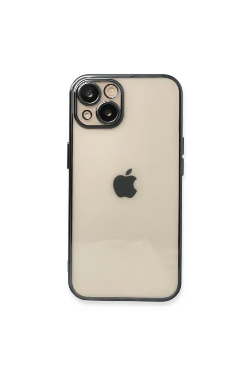 Apple İphone 14 Kılıf Razer Lensli Silikon - Siyah