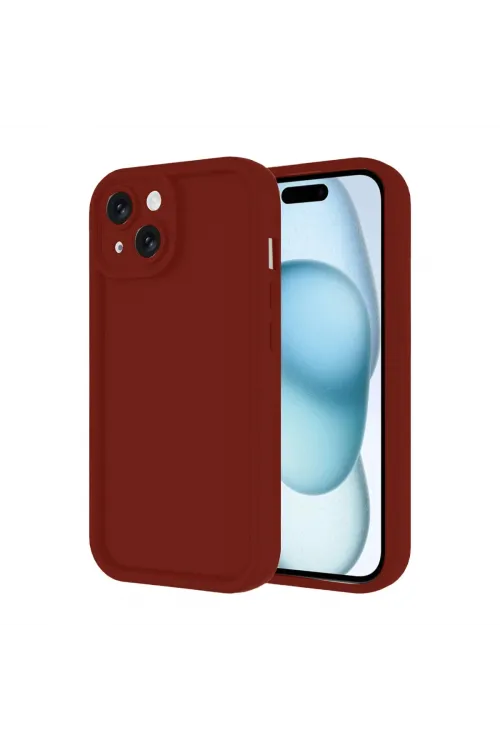 Apple İphone 14 Kılıf Viera Silikon - Bordo