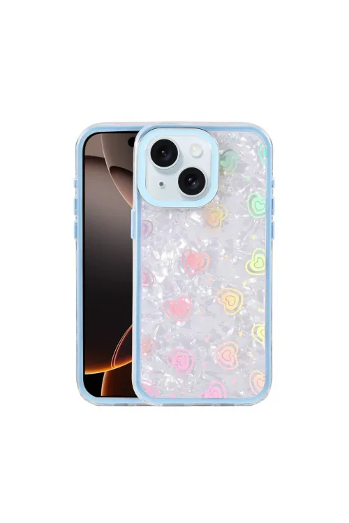 Apple İphone 14 Lumi Desenli Kapak - Mavi