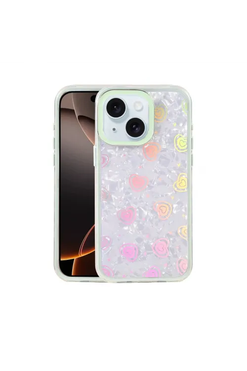 Apple İphone 14 Lumi Desenli Kapak - Yeşil