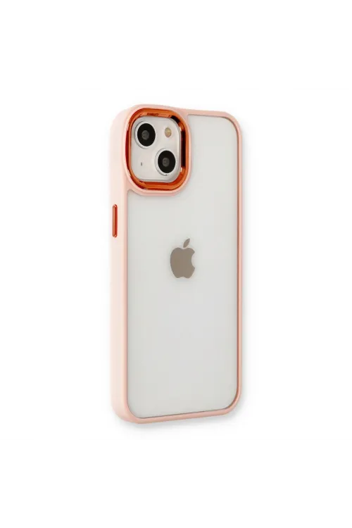Apple İphone 14 Plus Kılıf Dora Kapak - Pudra