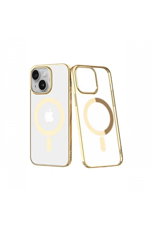 Apple iPhone 14 Plus Kılıf Element Magneticsafe Sert Kapak - Gold