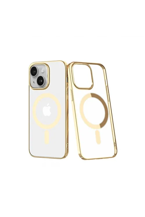 Apple İphone 14 Plus Kılıf Element Magneticsafe Sert Kapak - Gold