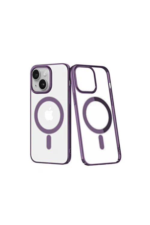 Apple İphone 14 Plus Kılıf Element Magneticsafe Sert Kapak - Mor
