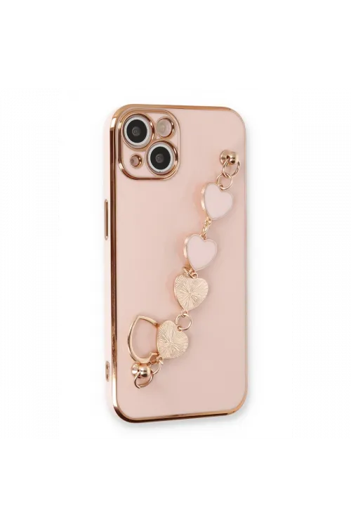 Apple iPhone 14 Plus Kılıf Esila Silikon - Pudra