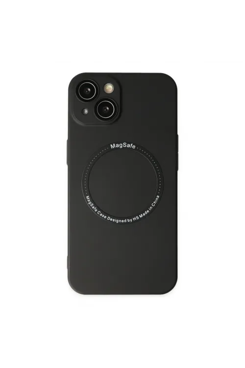 Apple İphone 14 Plus Kılıf Jack Magneticsafe Lens Silikon - Siyah