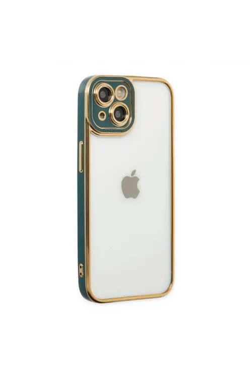 Apple İphone 14 Plus Kılıf Liva Lens Silikon - Yeşil
