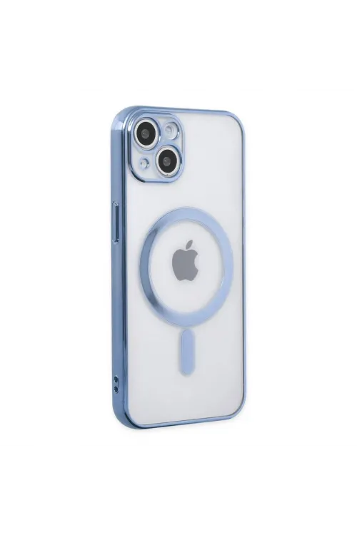 Apple İphone 14 Plus Kılıf Magneticsafe Lazer Silikon - Sierra Blue